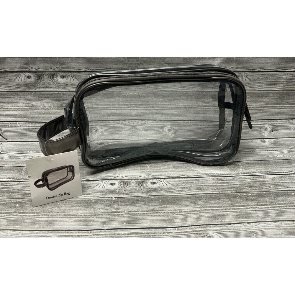 Transparent-Lightweight Cosmetic Pouch With Double Zip-Handle - Waterproof